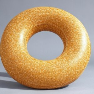 Inflatable Pool O shaped, cereal textured, product, large enough to sit on